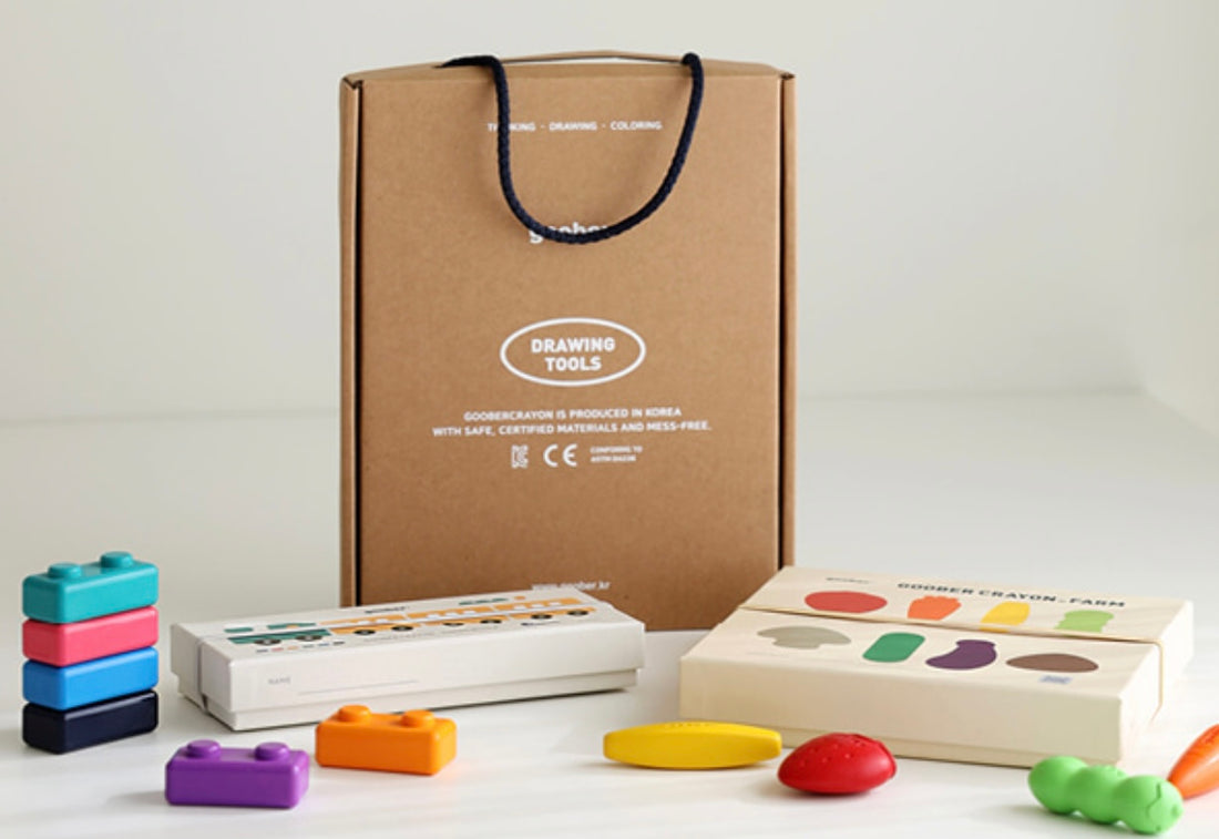 [創意育兒]韓國製大豆蠟筆盒(Lego/水果/花生形狀)