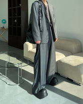 韓系西裝套裝(全套)-灰色