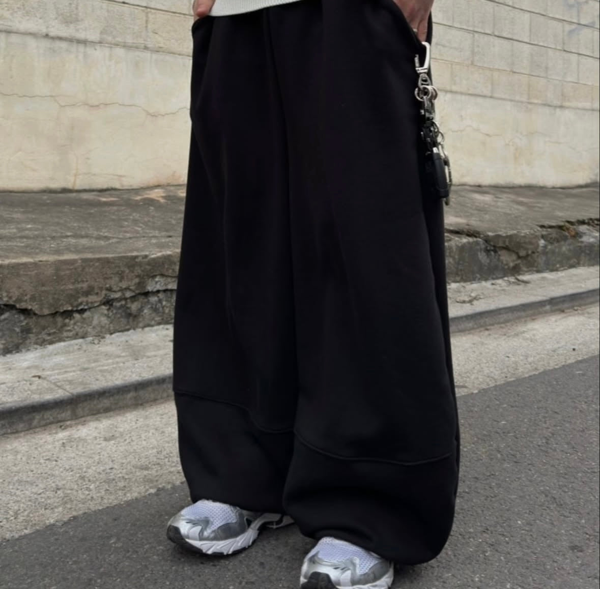 闊身落地棉長褲