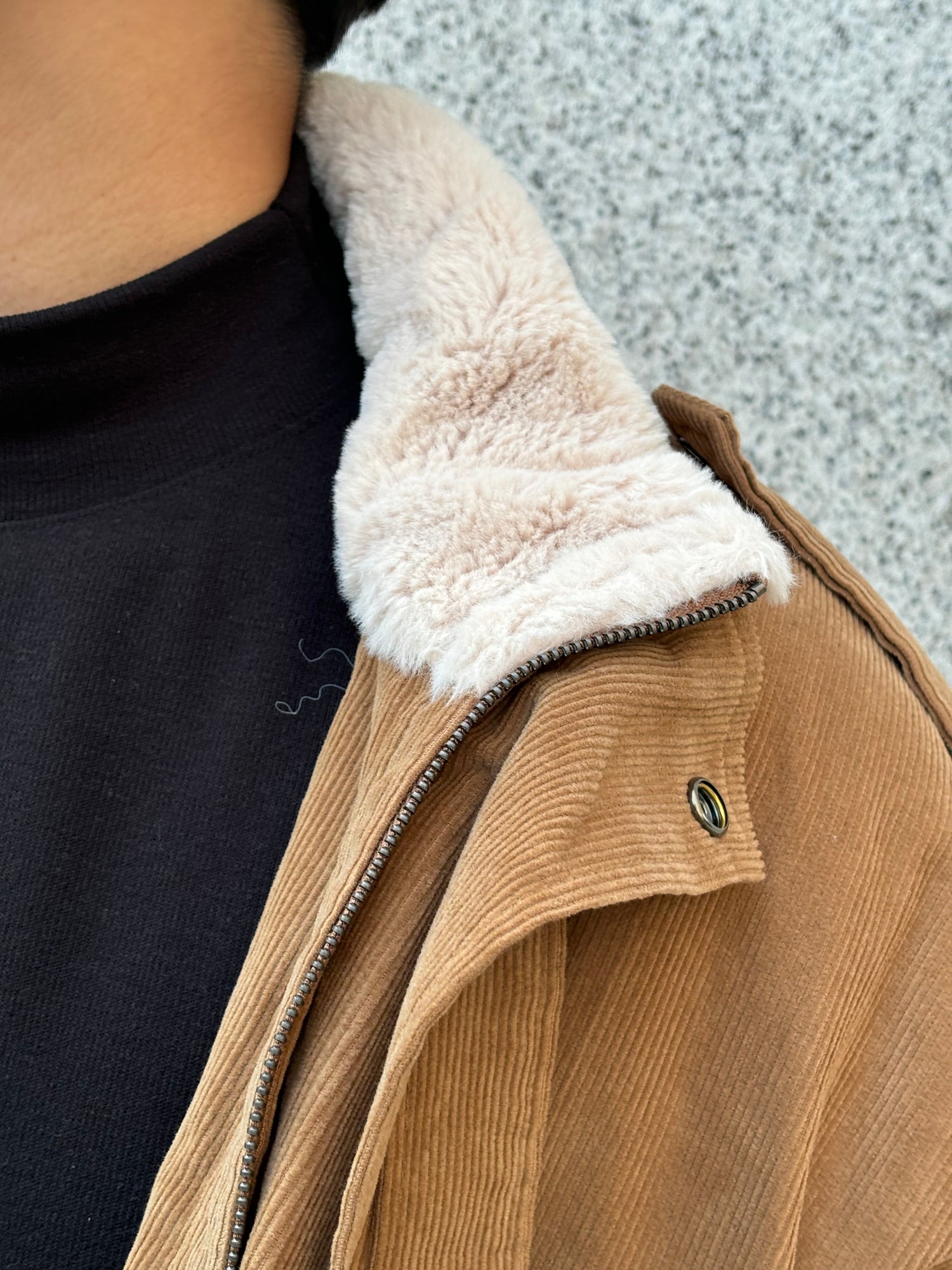 毛毛領挺身短褸