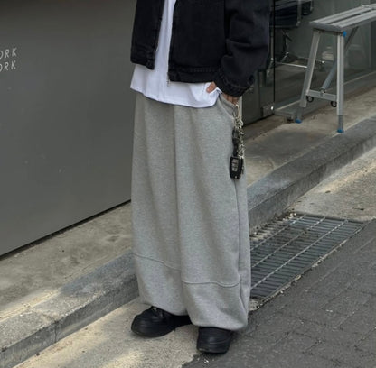 闊身落地棉長褲