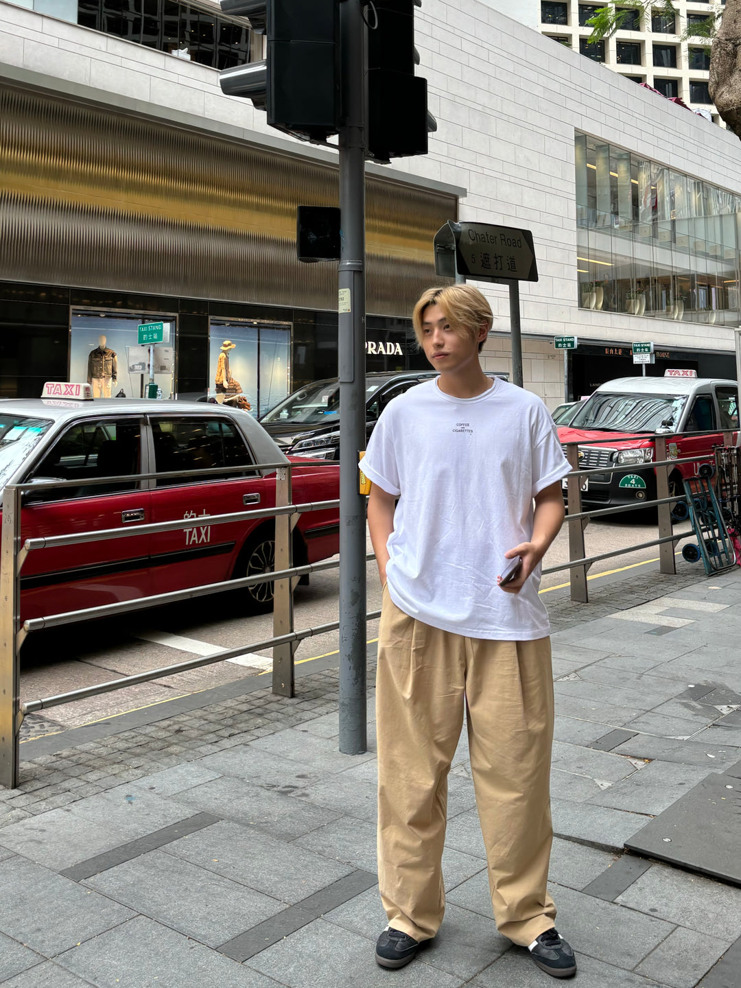 落地彈性長褲