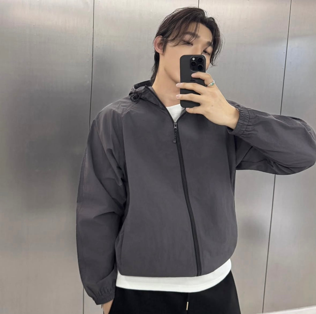 碳灰風褸 韓國男裝