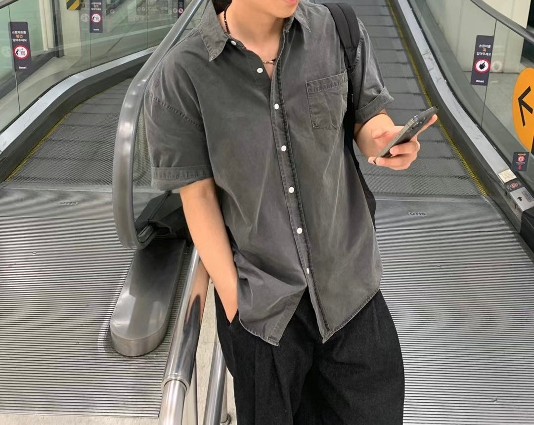 日常簡約襯衫- 韓國男裝