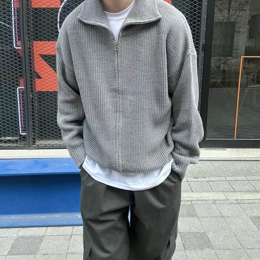 拉鍊翻領上衣