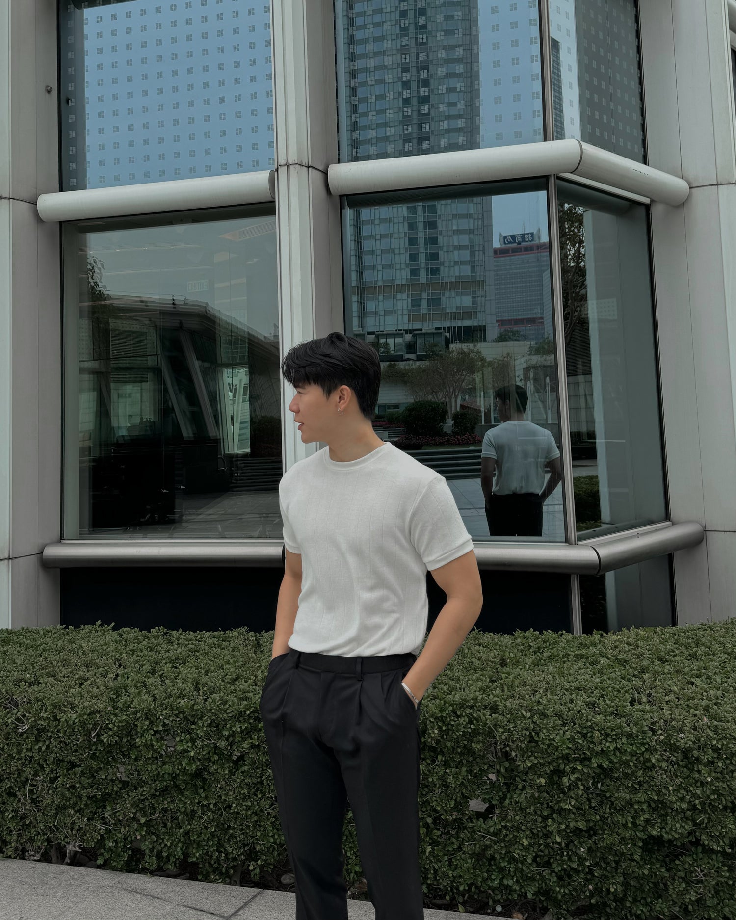 柔軟韓系短袖上衣 - 韓國男裝