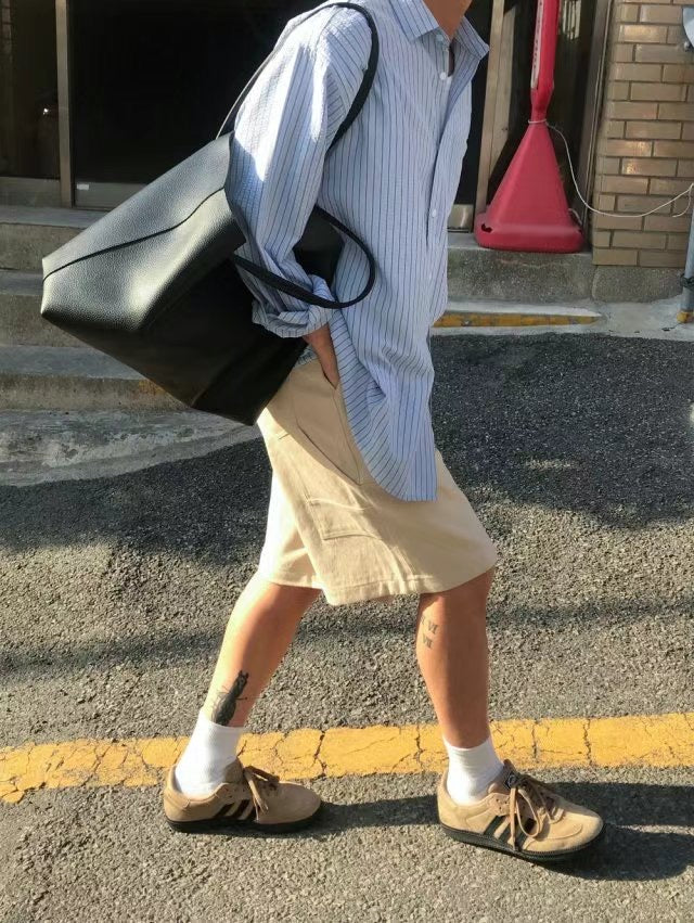 男女裝系列 間條長袖襯衫