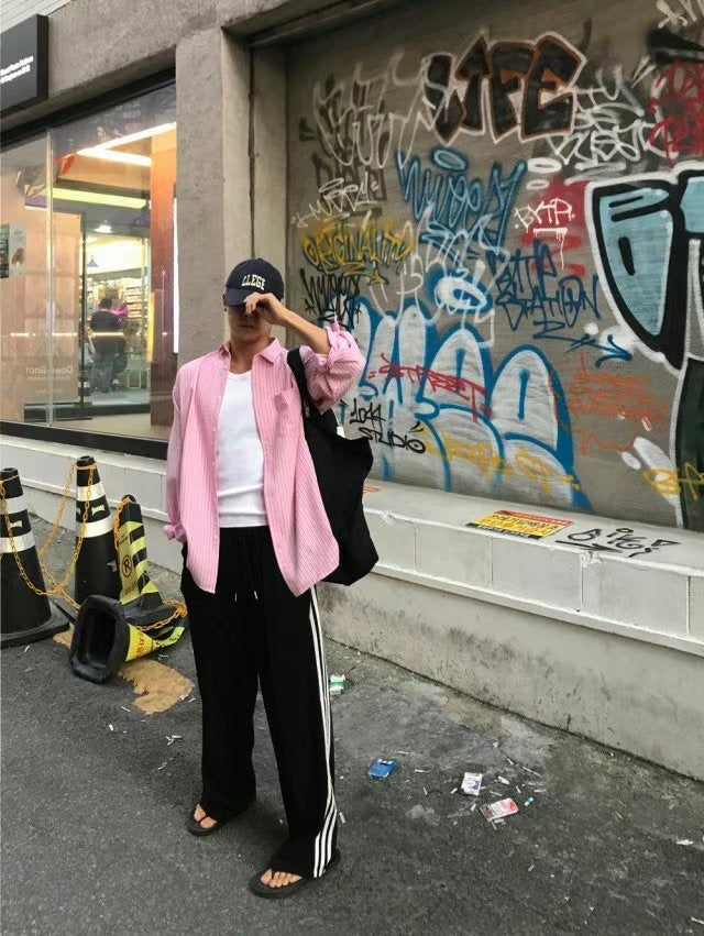 男女裝系列 間條長袖襯衫