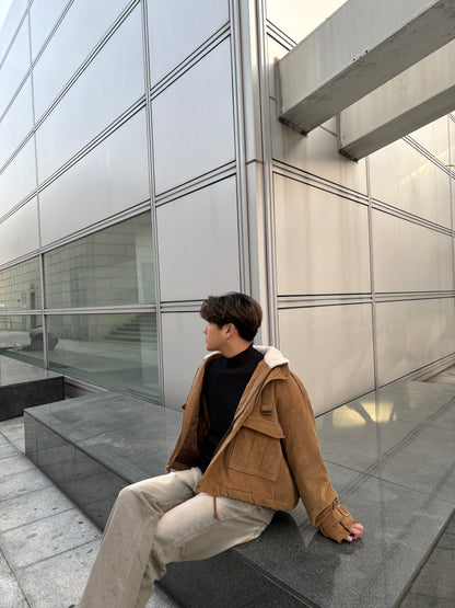 毛毛領挺身短褸