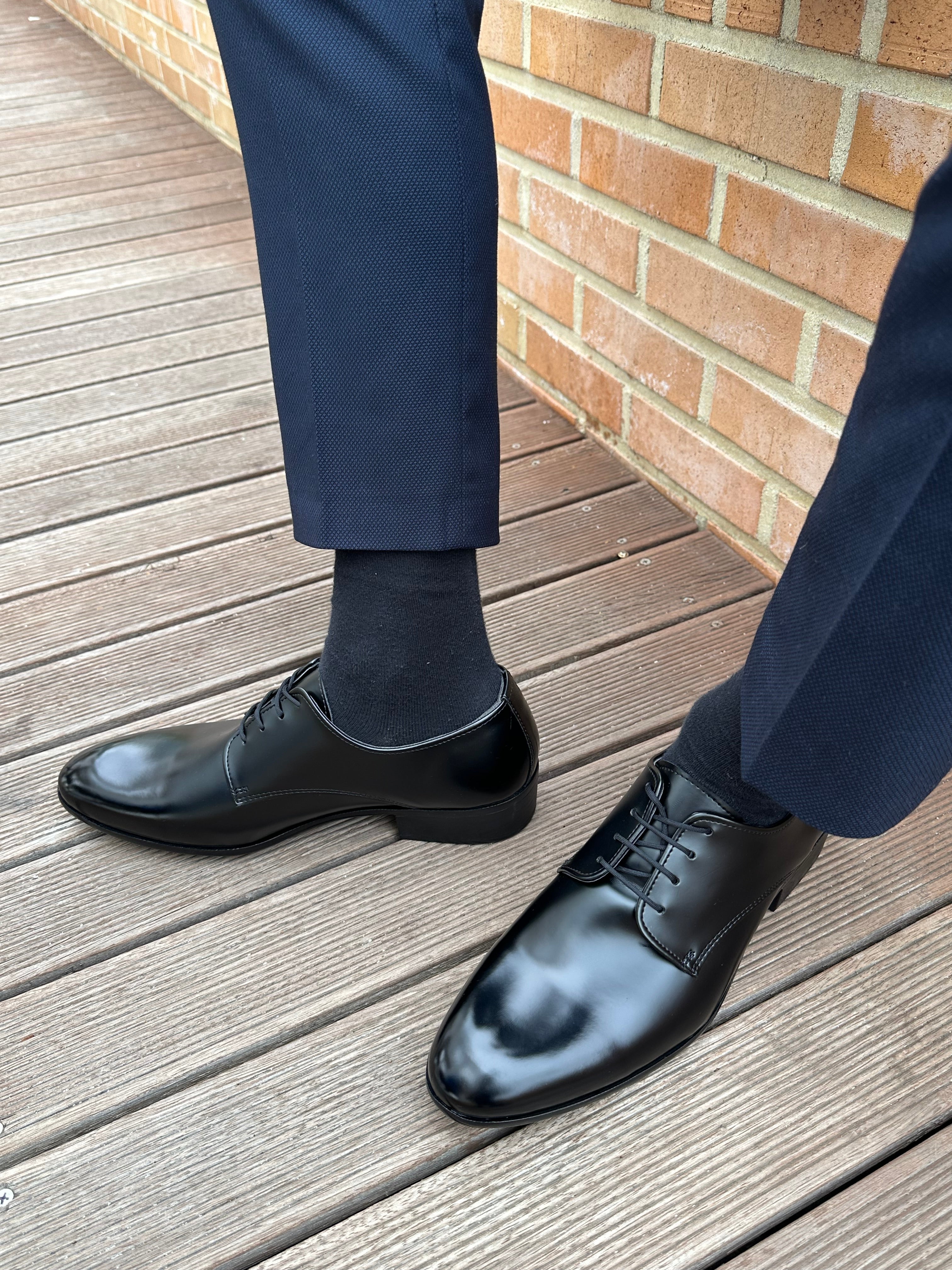 韓國製皮革德比鞋