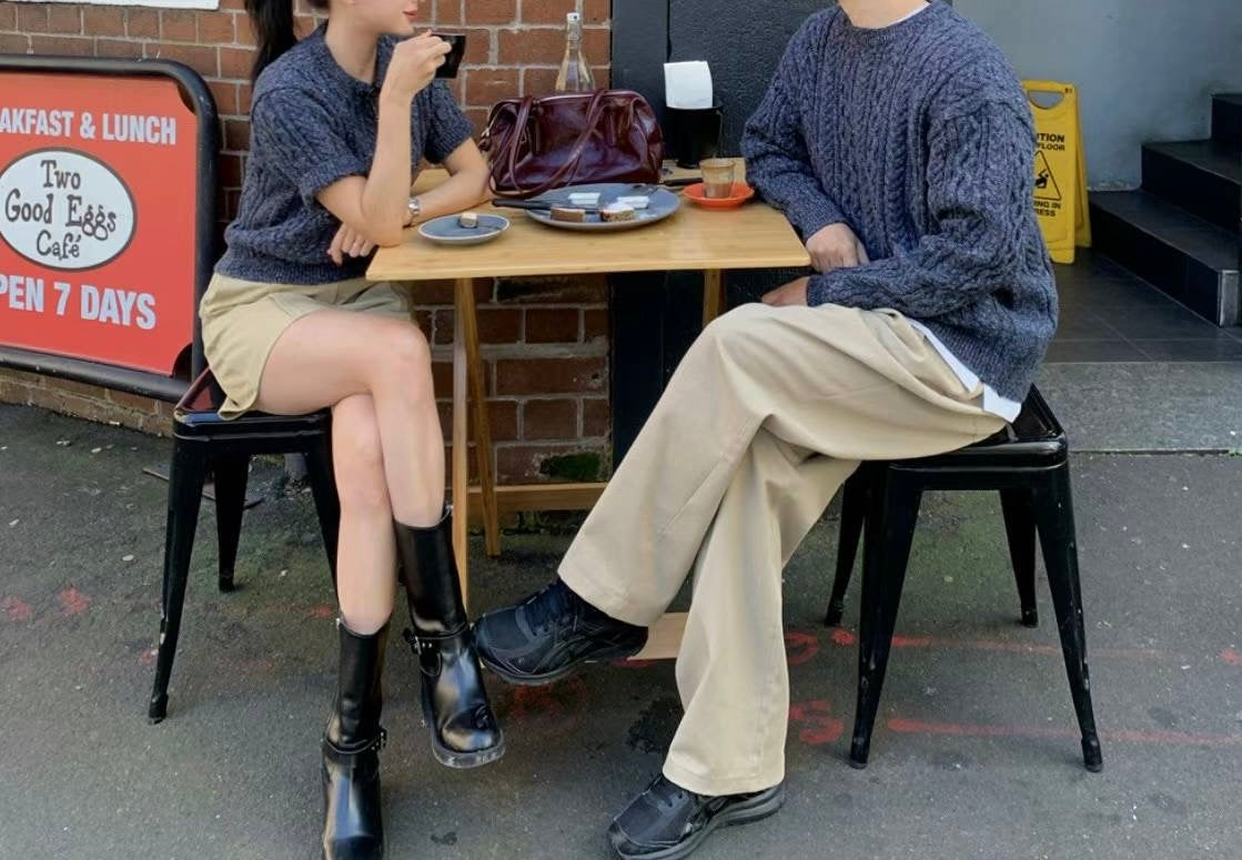 &lt;情侶裝系列&gt;針織簡約上衣