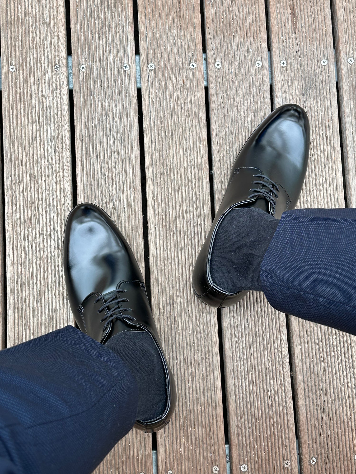 韓國製皮革德比鞋