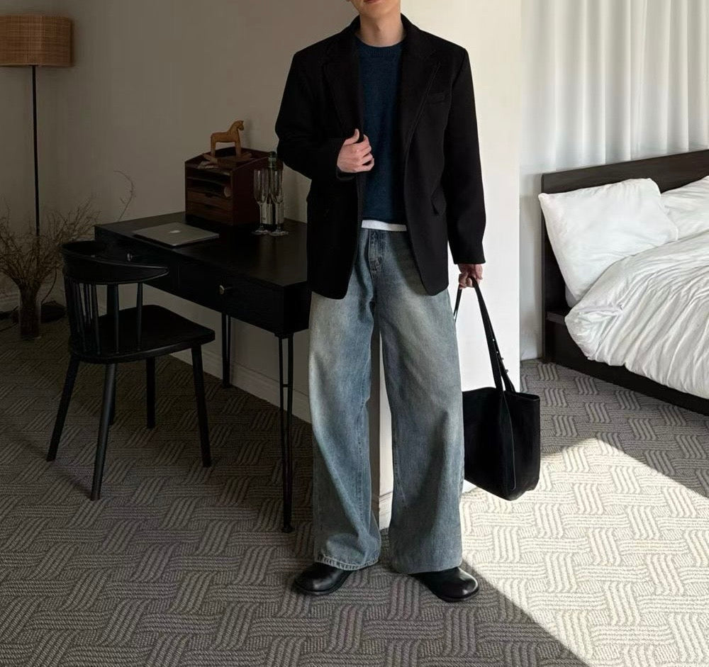 羊毛挺身西裝外套