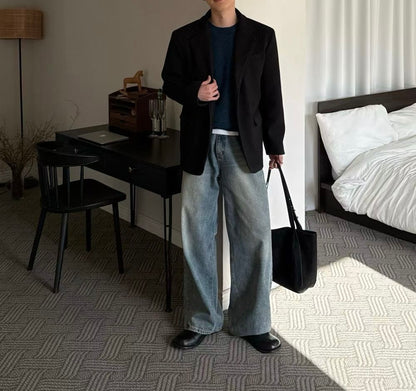 羊毛挺身西裝外套