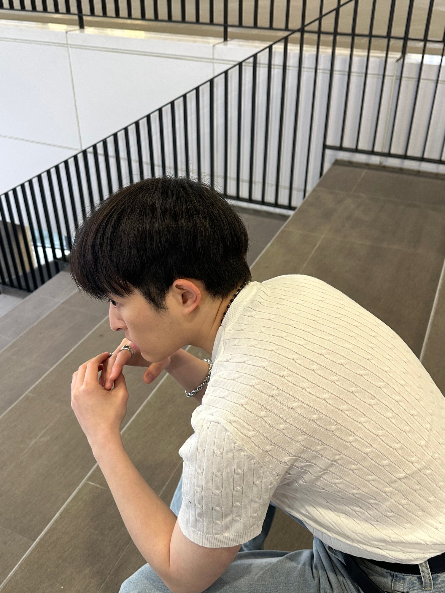 [小個子ok!]白色麻花短袖上衣