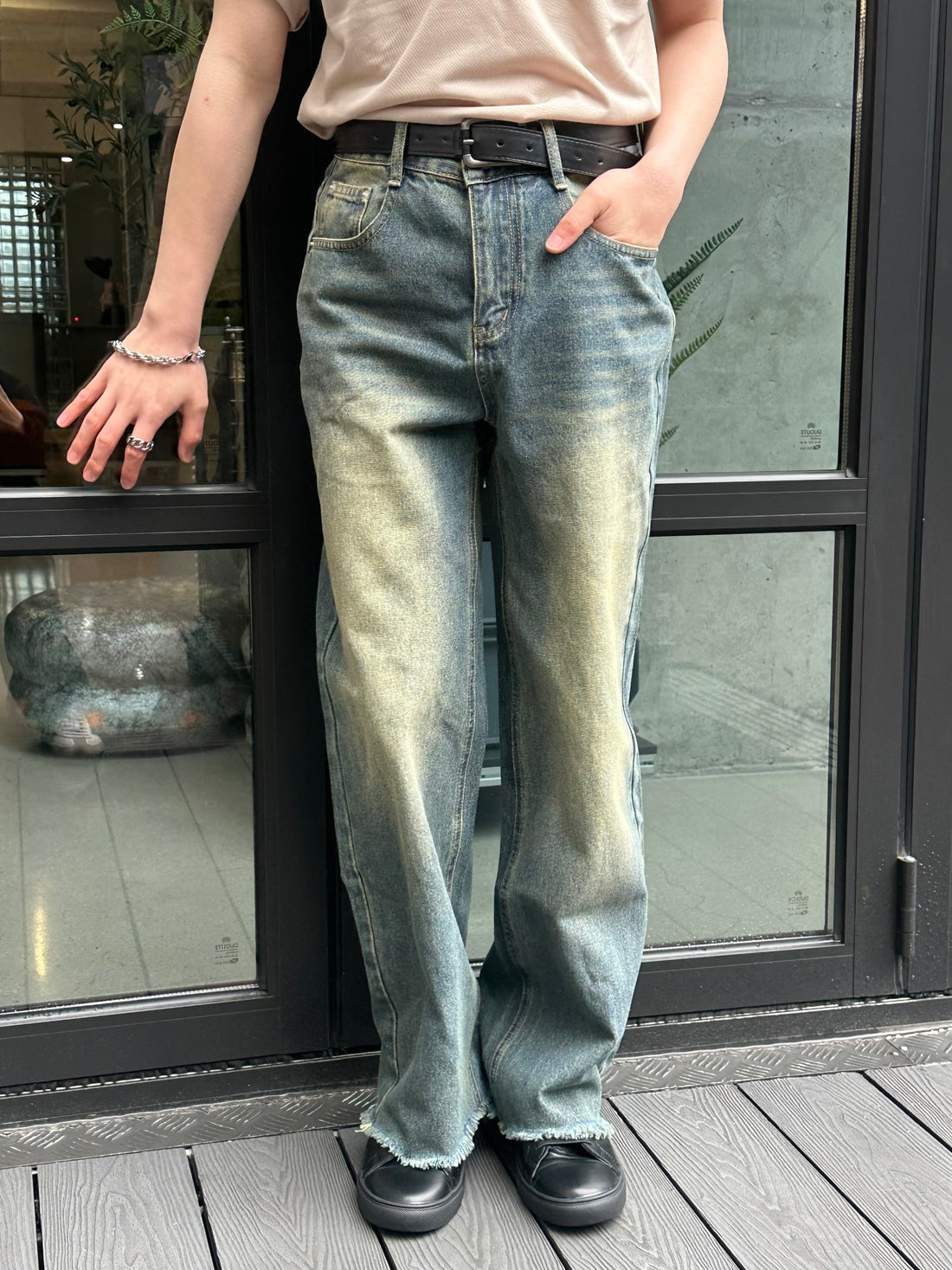 [小個子ok!]水洗漸變藍牛仔褲 香港男裝