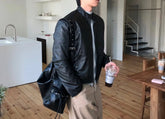 韓系挺身皮褸 韓國男裝