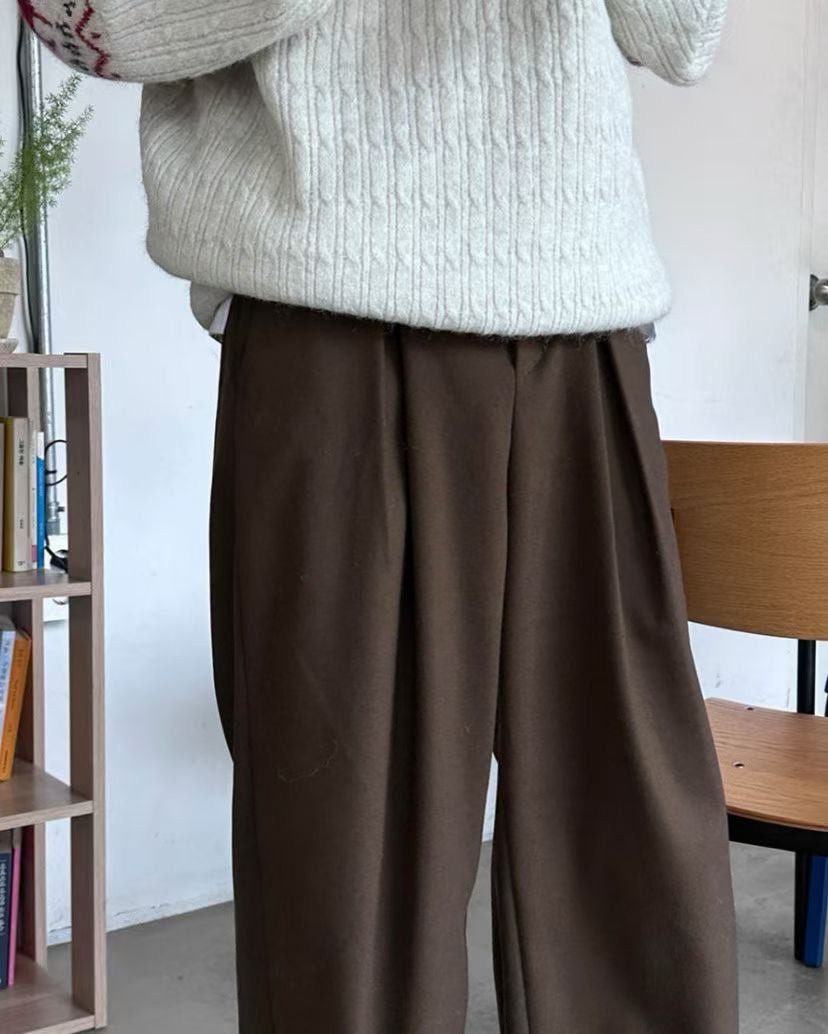 垂墜感挺身西裝褲