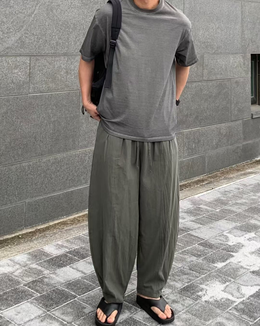 落地闊身長褲