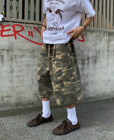 迷彩中長短褲 newbeige 韓國男裝