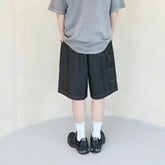 牛仔布彈性短褲-韓國男裝
