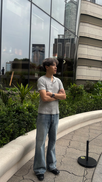 親膚鈕扣短袖上衣