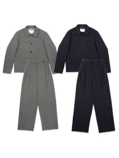 韓式寬鬆西裝套裝(長褲)