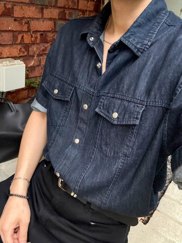 牛仔布襯衫