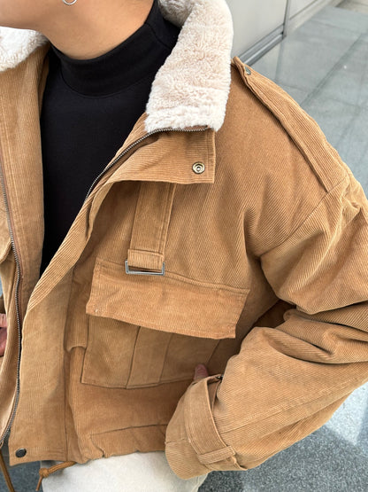 毛毛領挺身短褸