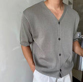 針織質感短袖上衣 韓國男裝