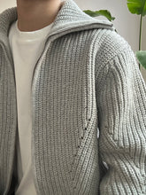 灰色針織拉鍊外套 香港男裝