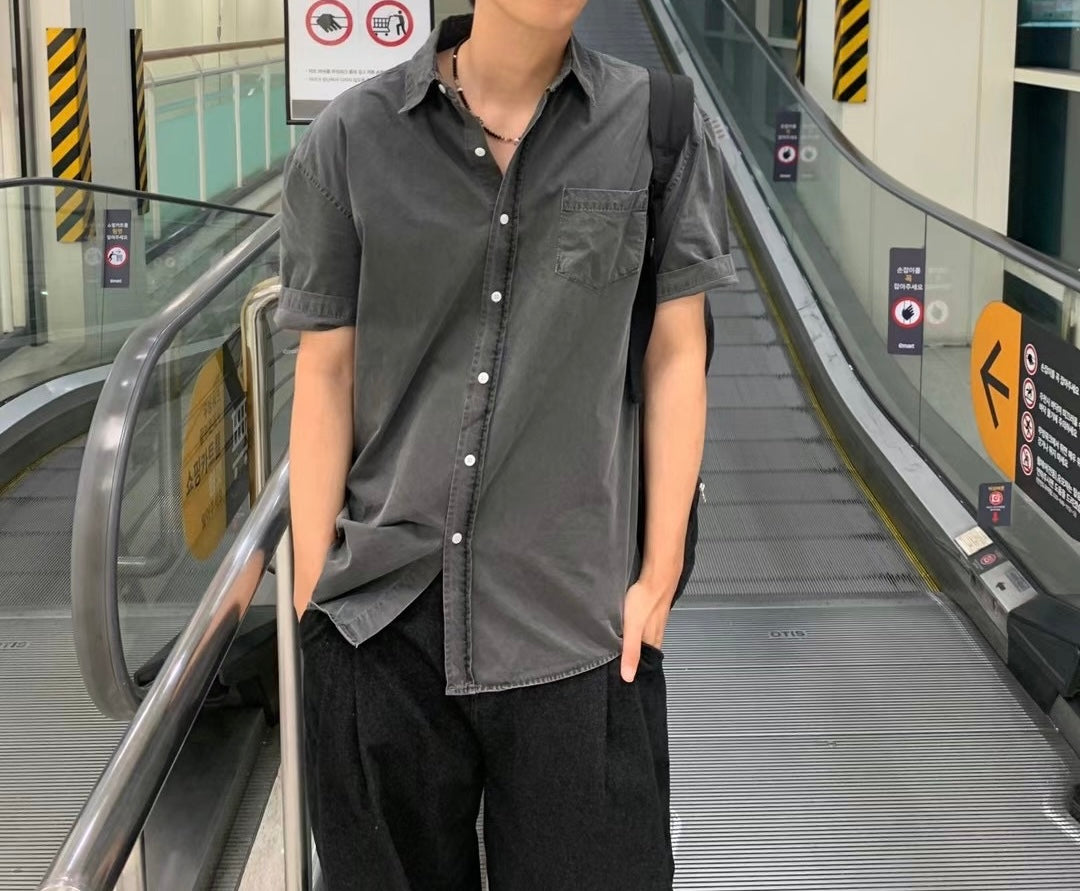 日常簡約襯衫- 韓國男裝