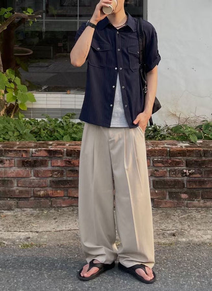 基本款純色落地褲 newbeige 韓國男裝