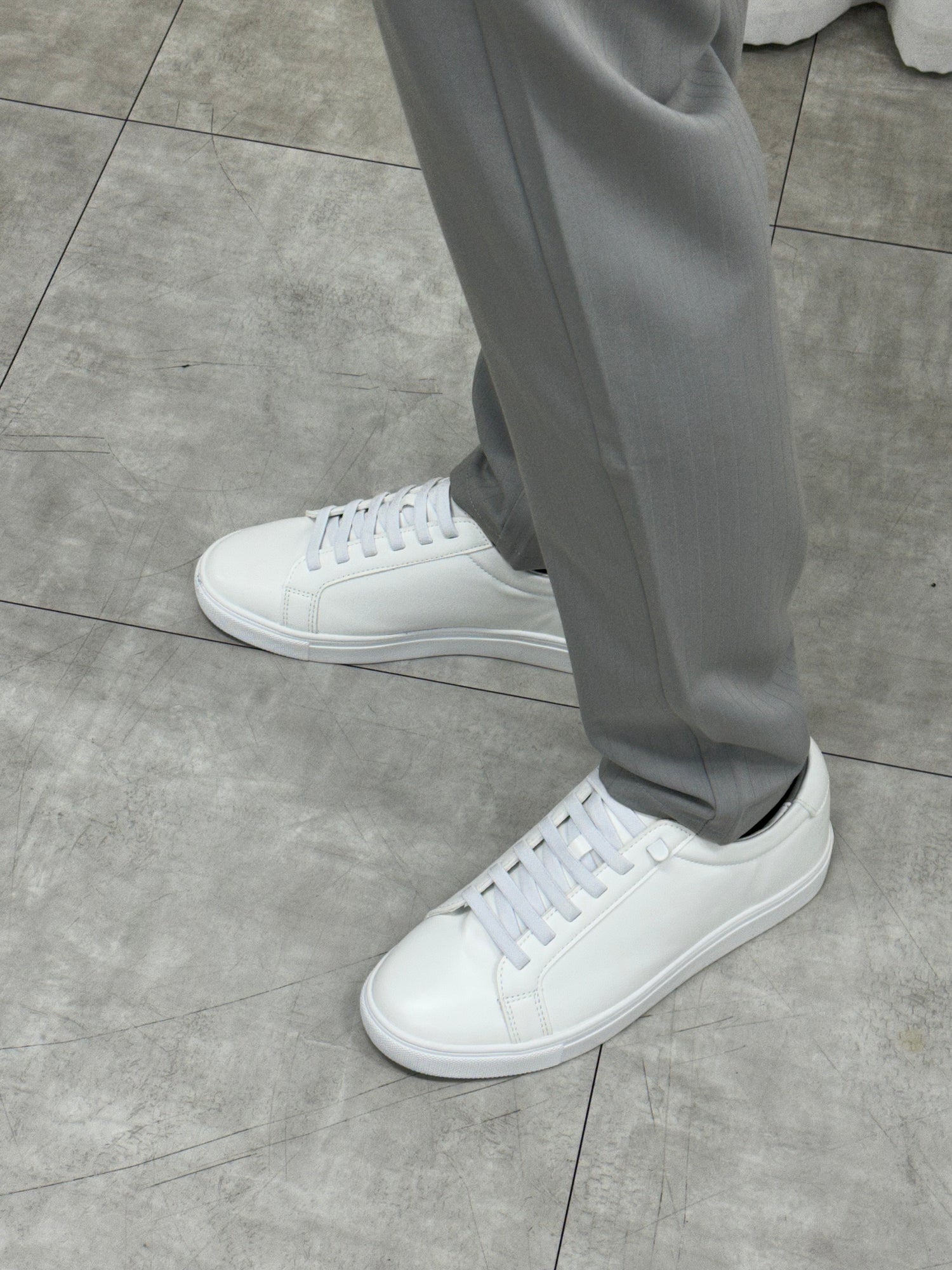 [韓國製增高3cm]純白波鞋