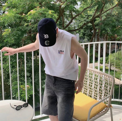 夏日韓款背心 韓國男裝