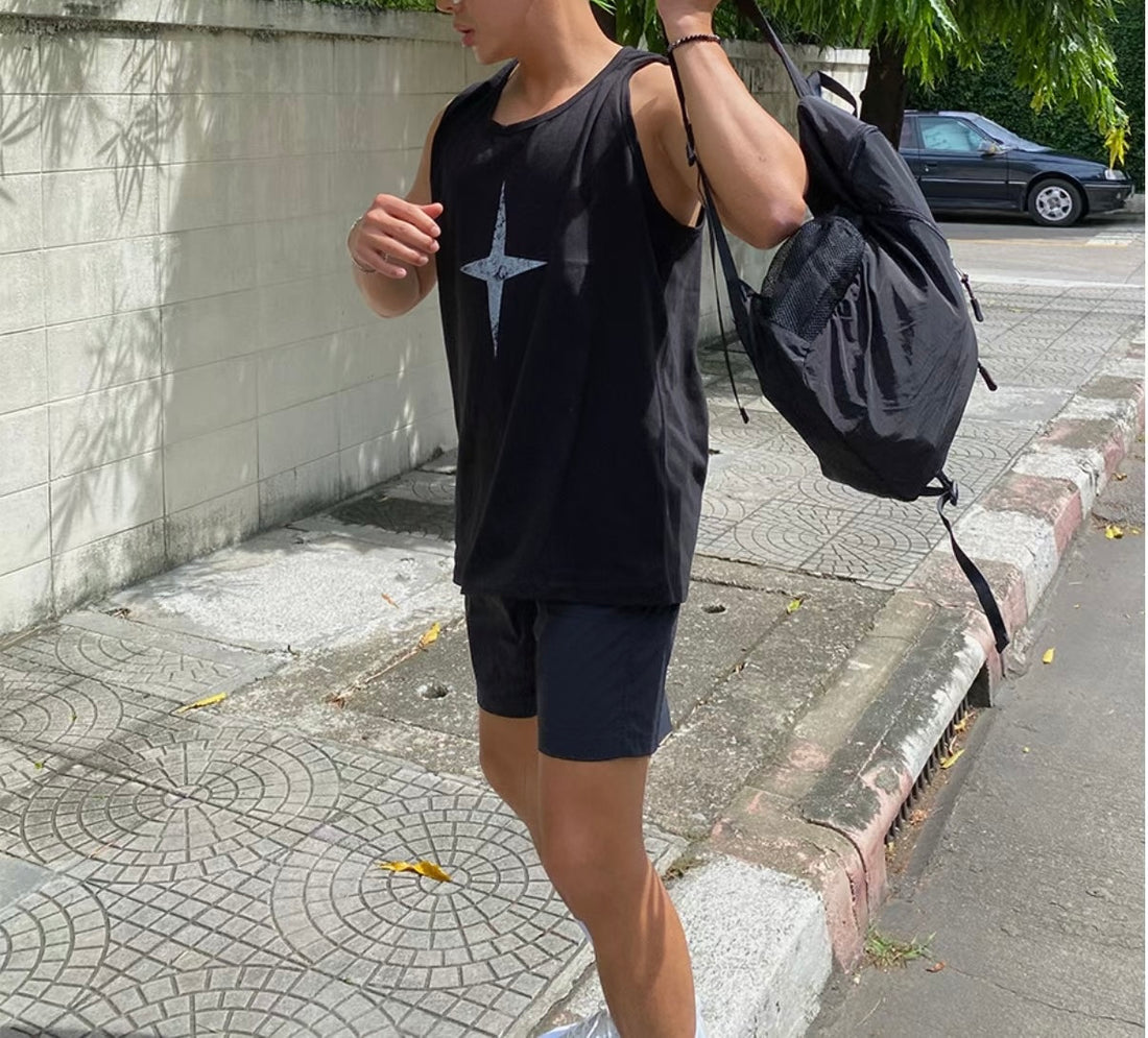 寬鬆四邊星背心 香港男裝