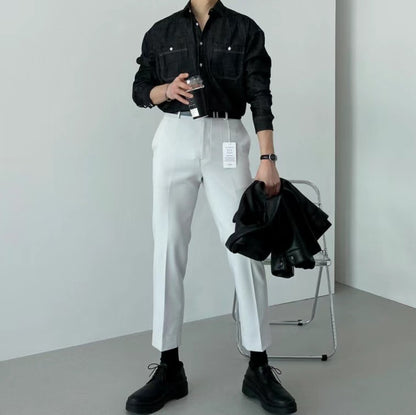 現貨 直腳九分長褲