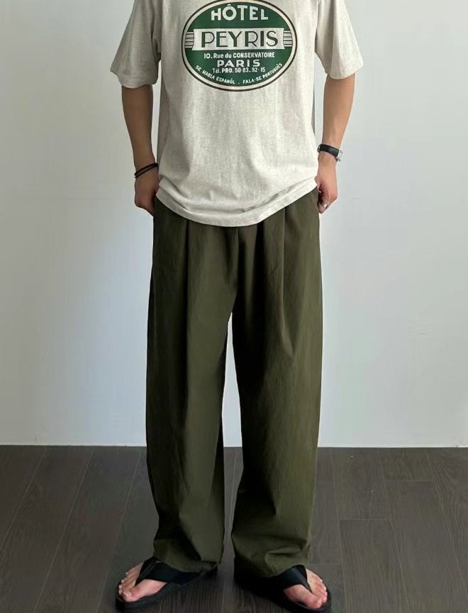 落地彈性長褲