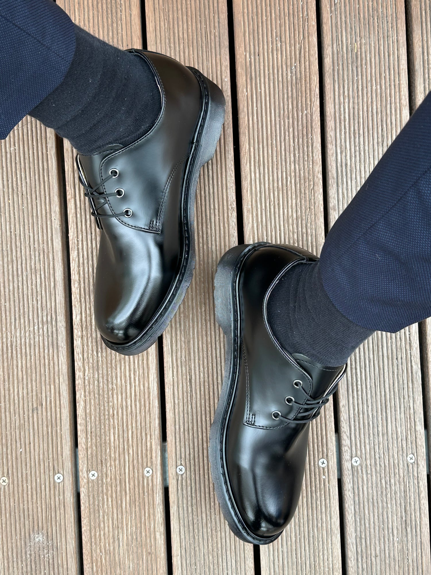 韓國製皮革傳統德比鞋