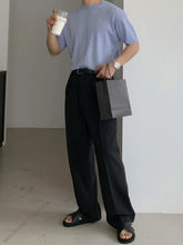 圓領韓系短袖上衣 - 韓國情侶裝