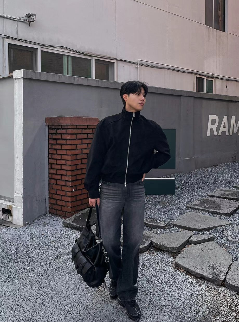 灰黑落地牛仔褲 － 韓國男裝