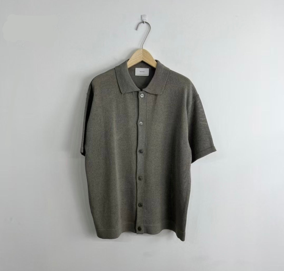 翻領針織短袖上衣