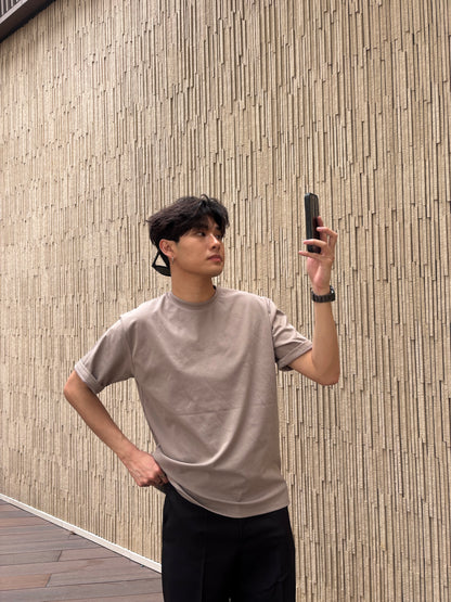 基本款米色短袖Tee