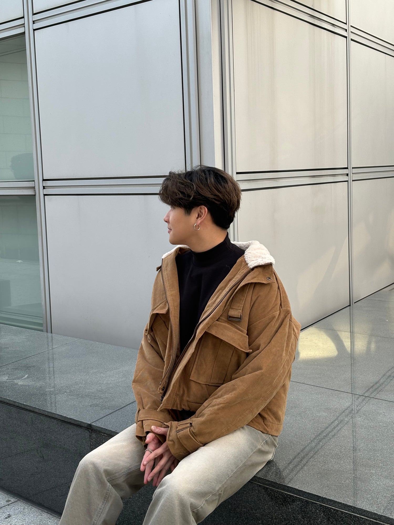 毛毛領挺身短褸