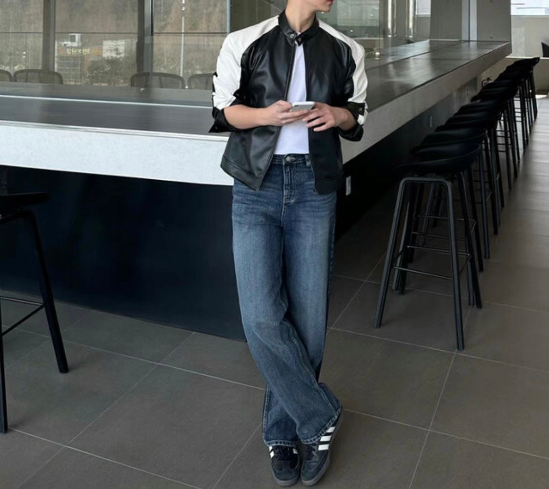 深藍挺身牛仔褲 － 韓國男裝