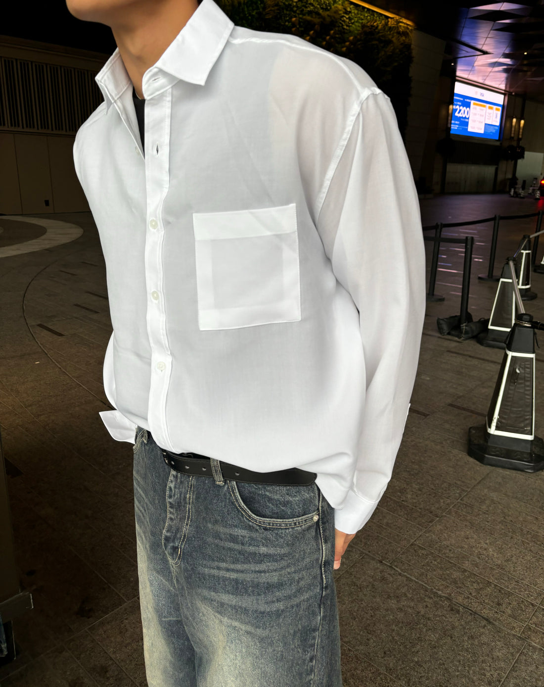 白色百搭襯衫 韓國男裝