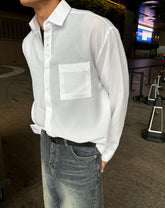 白色百搭襯衫 韓國男裝