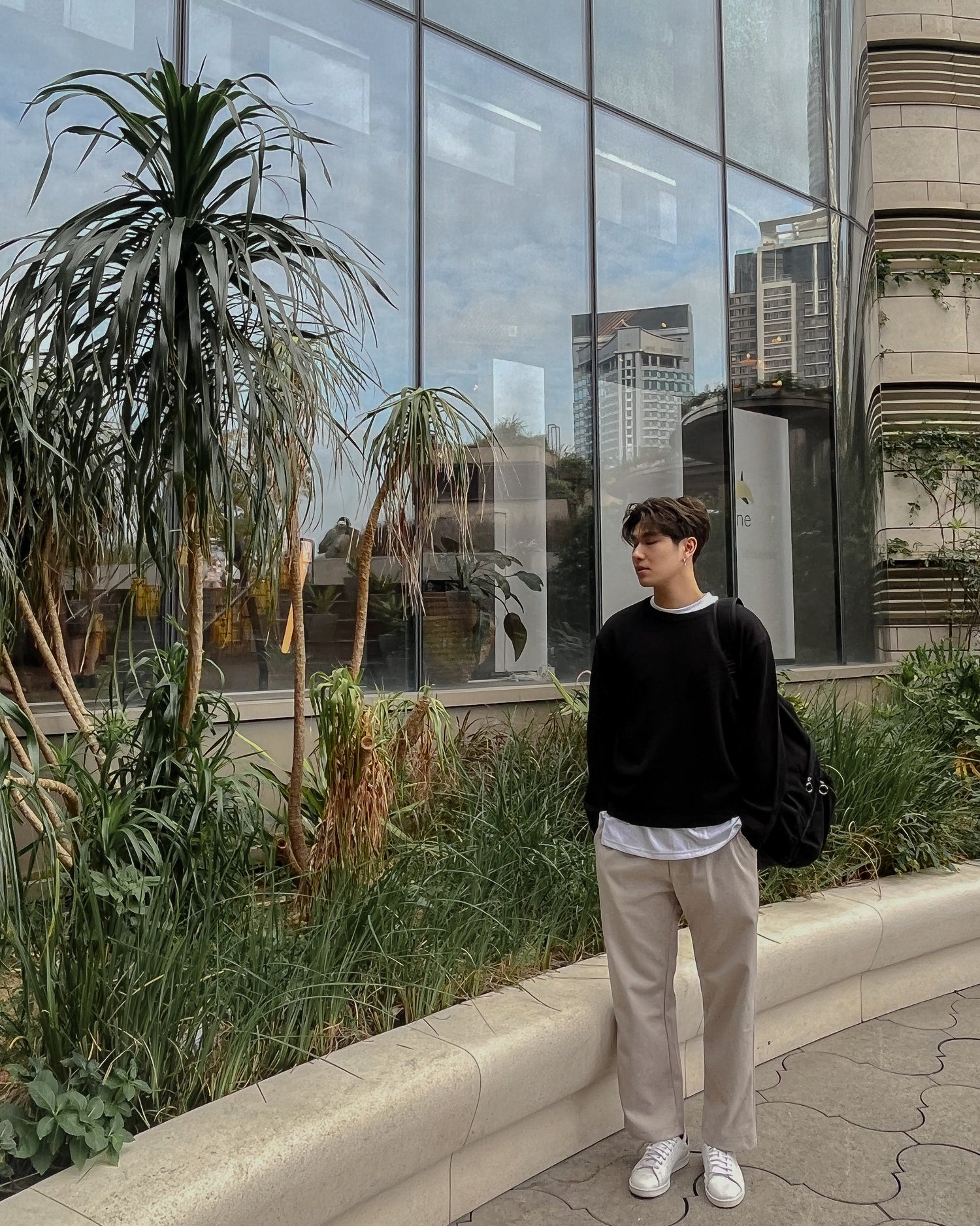 挺身超舒適長褲 - 淺米