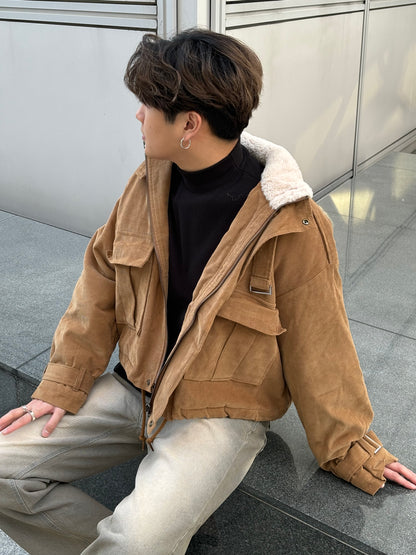 毛毛領挺身短褸