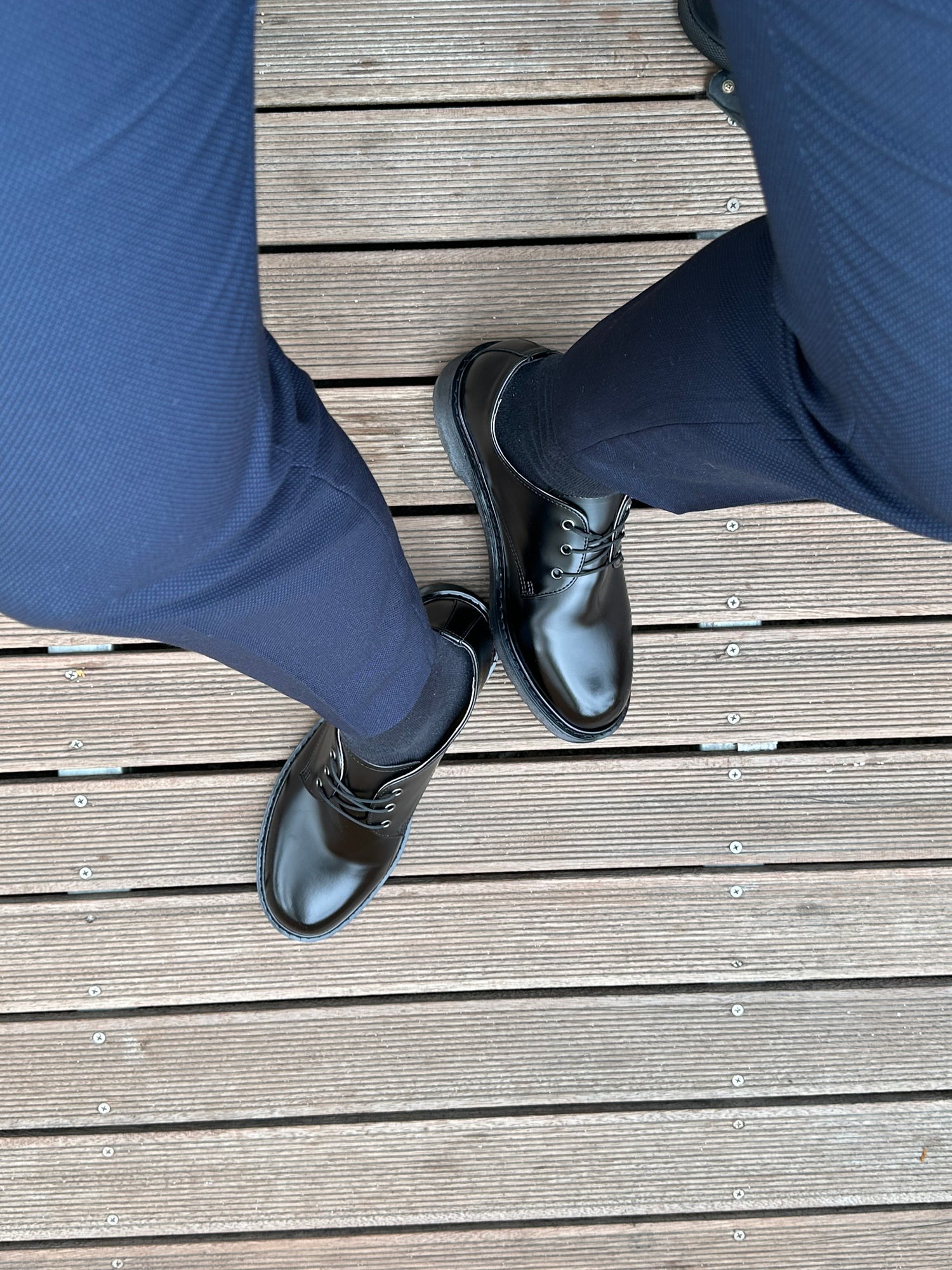 韓國製皮革傳統德比鞋